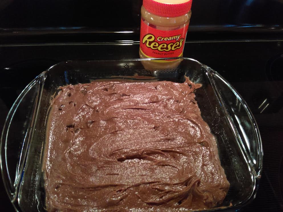 Reese's Brownies Before Baking